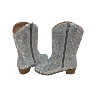 Lola and The Boys Silver Crystal Cowgirl Boots