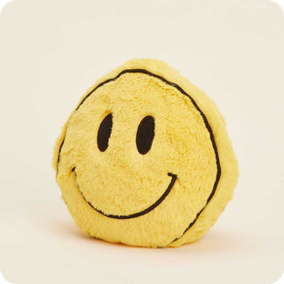 Smiley Face Warmies
Yellow plush toy with a smiley face design on a beige background
