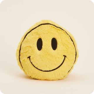 Smiley Face Warmies
Yellow plush toy with a smiley face design on a beige background