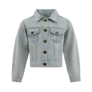 Lola and The Boys Sparkle Bows Denim Jacket
Light blue denim jacket with button details on a white background