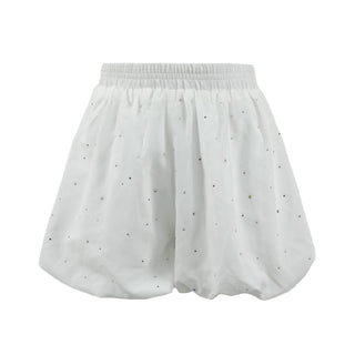 Lola and The Boys Sparkle Bubble Skort - White