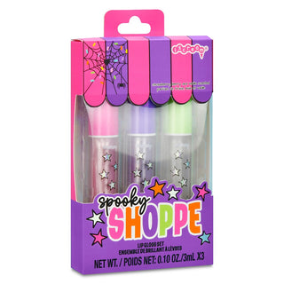 Iscream Spooky Shoppe Lip Gloss Set
Packaged lip gloss set with colorful packaging on a white background