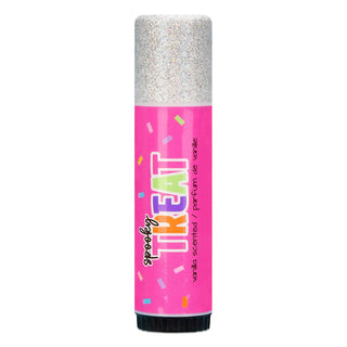 Iscream Spooky Treat Lip BalmPink lip balm with silver top on a white background