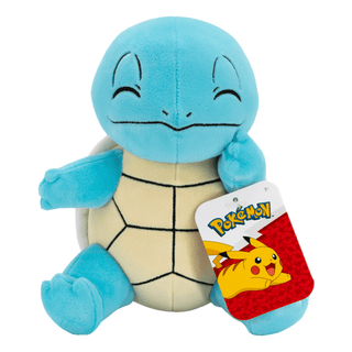Squirtle Pokemon™ 8" Premium Plush Plush toy of a blue and beige creature with a Pokémon tag on a white background