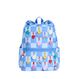 State Bags Kane Double Pocket Backpack - Charms Blue Check