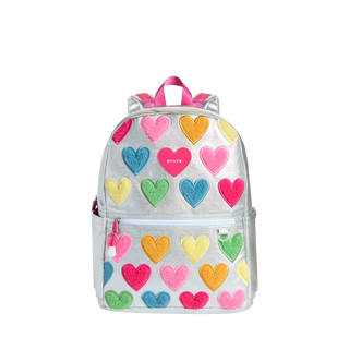 State Bags Kane Double Pocket Backpack - Happy Fuzzy Hearts