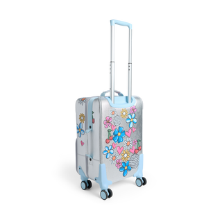State Bags Logan carry-on suitcase with graffiti design, sturdy travel luggage featuring colorful graffiti artwork and durable construction.