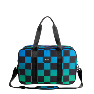 State Bags Rockaway Duffle - Blue Checkerboard