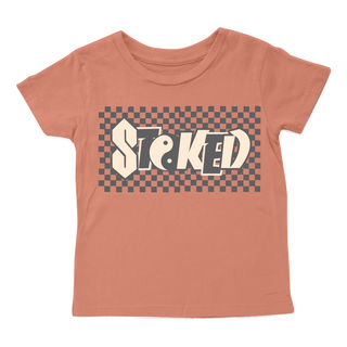 Tiny Whales Stoked Short Sleeve Tee - Vintage Red