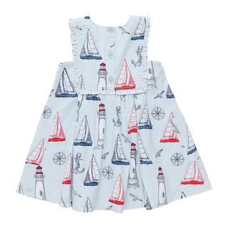 Pink Chicken Girls Courtina Dress - Nautical Adventure