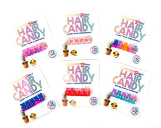 Sunshine & Glitter gummy bear hair clip with colorful candy design, perfect for adding fun to children's hairstyles.