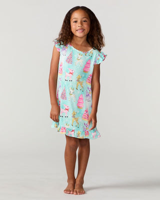 Sunshine Society Kids Silky Dress - Prancer