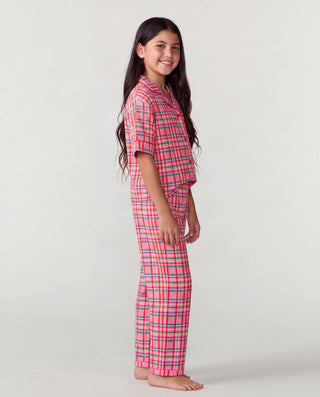 Sunshine Society Kids Silky Short Sleeve Pant Set - Merry Magic