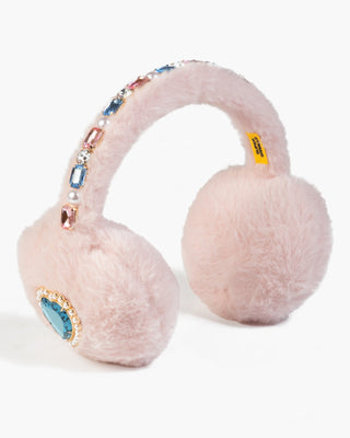 Super Smalls Cotton Candy Earmuffs
Pink fur ear muffs with gemstone accents on a white background