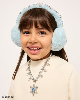 Super Smalls Disney Frozen Elsa Earmuffs
Child wearing light blue earmuffs with a Disney logo in the corner