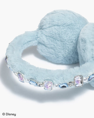 Super Smalls Disney Frozen Elsa Earmuffs
Light blue fuzzy slippers with crystal embellishments on a white background, featuring Disney logo.