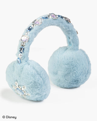 Super Smalls Disney Frozen Elsa Earmuffs
Pair of light blue earmuffs with decorative elements on a white background, featuring Disney branding.