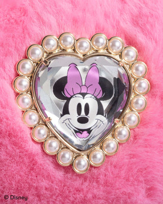 Super Smalls Disney Minnie Mouse Earmuffs
Heart-shaped brooch with Minnie Mouse design on a pink background
