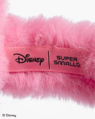 Super Smalls Disney Minnie Mouse Earmuffs
Close-up of pink fluffy fabric with Disney Super Smalls label on a white background