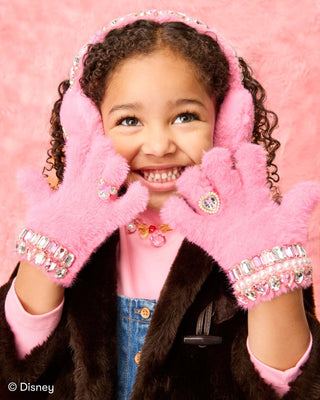 Super Smalls Disney Minnie Mouse Gloves
Child wearing pink gloves with rhinestone details on a pink background