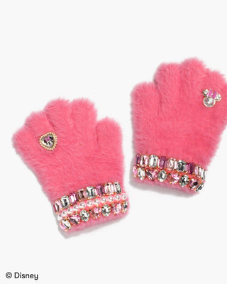 Super Smalls Disney Minnie Mouse Gloves
Pink gloves with gemstone details on a white background, featuring Disney branding.