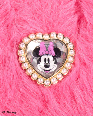 Super Smalls Disney Minnie Mouse Gloves
Heart-shaped pin with Minnie Mouse design on a pink fluffy background