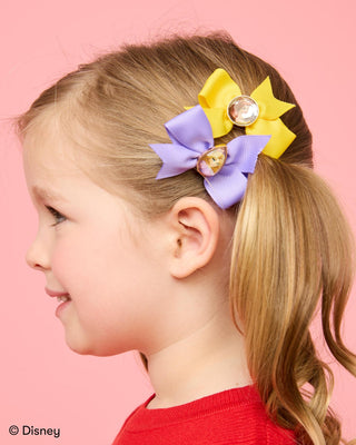 Super Smalls Disney Princess 5 Piece Mini Hair Bows
Child with colorful hair bows on a pink background