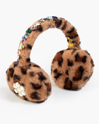 Super Smalls Jungle Jeweled Earmuffs
Leopard print earmuffs with decorative elements on a white background
