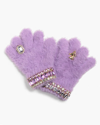 Super Smalls Lavender Dreams Jeweled Gloves
Purple gloves with gemstone decorations on a white background