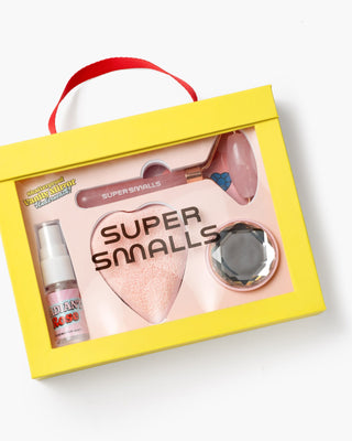 Super Smalls Mom's Beauty Starter Kit 
Super Smalls product set in a yellow box on a white background
