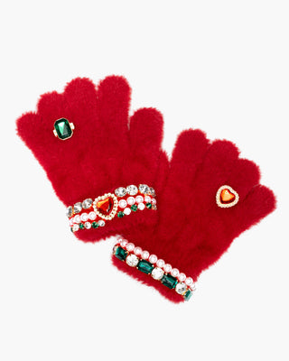 Super Smalls Ruby Red Jeweled Gloves
Red gloves with decorative elements on a white background
