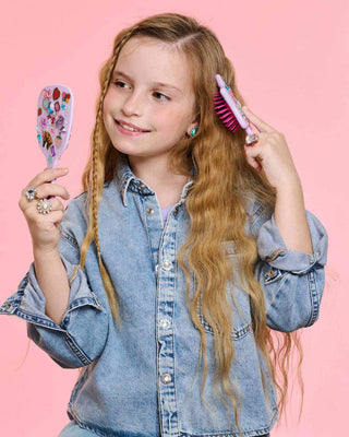 Super Smalls Unicorn Style & Shine Gemify® Beauty Kit with colorful hair brush and accessories for kids' fun hair styling.