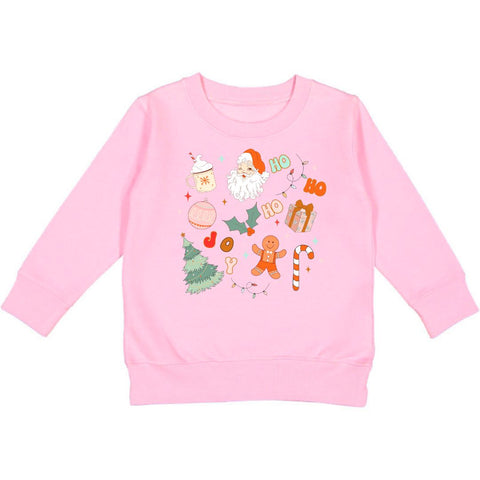 Sweet Wink Christmas Doodle Sweatshirt - Pink, Sweet Wink, All Things Holiday, cf-size-2t, cf-size-3t, cf-size-4t, cf-size-5-6y, cf-type-sweatshirt, cf-vendor-sweet-wink, Christmas, Christmas