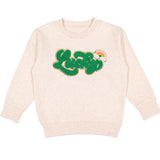 Sweet Wink Lucky Script Patch St. Patrick's Day Sweatshirt - Natural