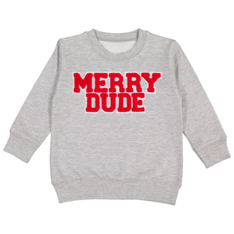 Sweet Wink Merry Dude Patch Sweatshirt, Sweet Wink, All Things Holiday, cf-size-4t, cf-size-5-6y, cf-size-7-8y, cf-type-sweatshirt, cf-vendor-sweet-wink, Christmas, Holiday, Merry, Merry Dude