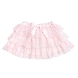 Sweet Wink Bow Lace Tiered Tutu
Pink tutu skirt on a white background