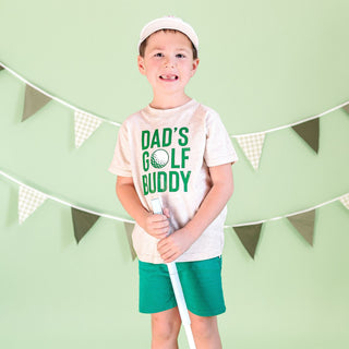 Sweet Wink Dad's Golf Buddy short sleeve T-shirt in natural heather, featuring a golf-themed graphic and casual fit.