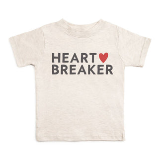 Sweet Wink Heartbreaker Valentine's Day Short Sleeve T-Shirt - Natural Heather
Beige t-shirt with 'HEART BREAKER' text and red heart on a white background
