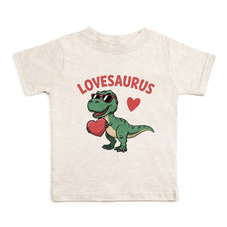 Sweet Wink Lovesaurus Valentine's Day Short Sleeve T-Shirt - Natural Heather
Children's t-shirt with a dinosaur holding a heart and 'LOVE SAURUS' text on a white background