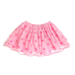 Sweet Wink Mini Sequin Hearts Valentine's Day Tutu
Pink tutu skirt with heart patterns on a white background