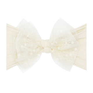 Baby Bling Tulle FAB Headband - Ivory, Baby Bling, Baby bling, Baby Bling FAB, Baby Bling FAB Headband, Baby Bling FAB-BOW-LOUS, Baby Bling Headband, Baby Bling Special Occasion Collection, B
