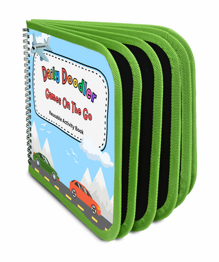 Daily Doodler Reusable Activity Book - Games on the Go
Green activity book titled 'Game On The Go' with a car and mountain design on a white background