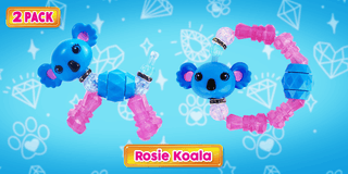 Rosie Koala Twisty Petz 2 Pack
Two Rosie Koala toys with pink and blue design on a blue background with decorative elements.