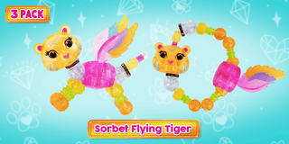 Three Twisty Petz toys from Super Impulse in the sorbet, flying tiger, and other fun animal designs, colorful plastic toys for kids.