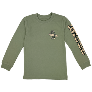Tiny Whales Take It Easy L/S Shirt - Pine