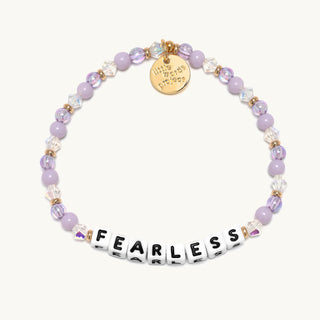 Little Words Project Bracelet - Fearless
Bracelet with purple beads and 'FEARLESS' charm on a white background