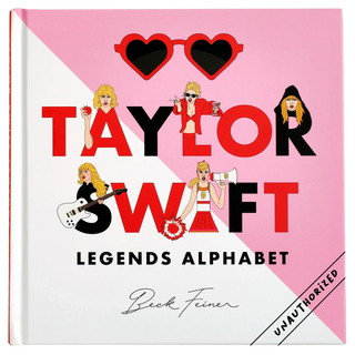 Taylor Swift Legends Alphabet Hardcover Book
Book cover of 'Legends Alphabet' by Taylor Swift with colorful illustrations and a pink background.