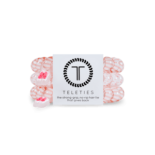 Teleties Ballet Hair Ties - Large
Pink hair ties with a Teleties branded card on a white background