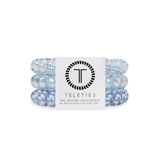 Teleties Hampton Bay Hair Ties - Large
Set of clear hair ties with a Teleties branded card on a white background