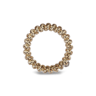 Teleties Leopard Hair Ties - Large
Gold beaded bracelet on a transparent background